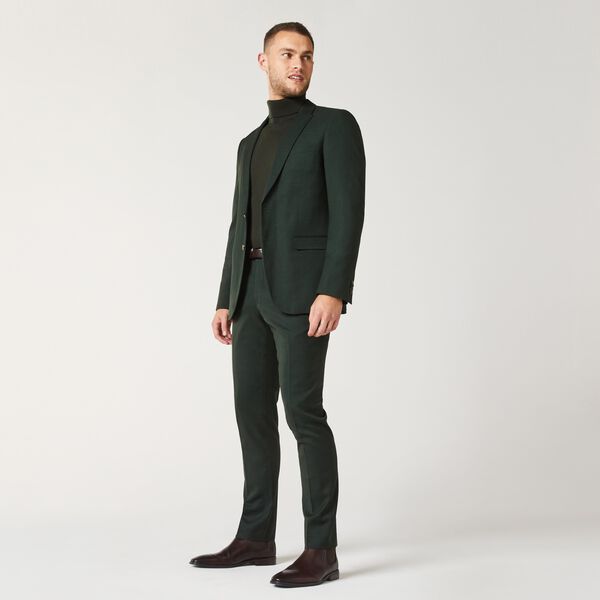 Mens Dark Green Tailored Suit Pant